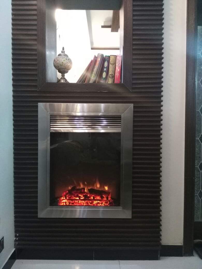 Indoor luxury fireplace