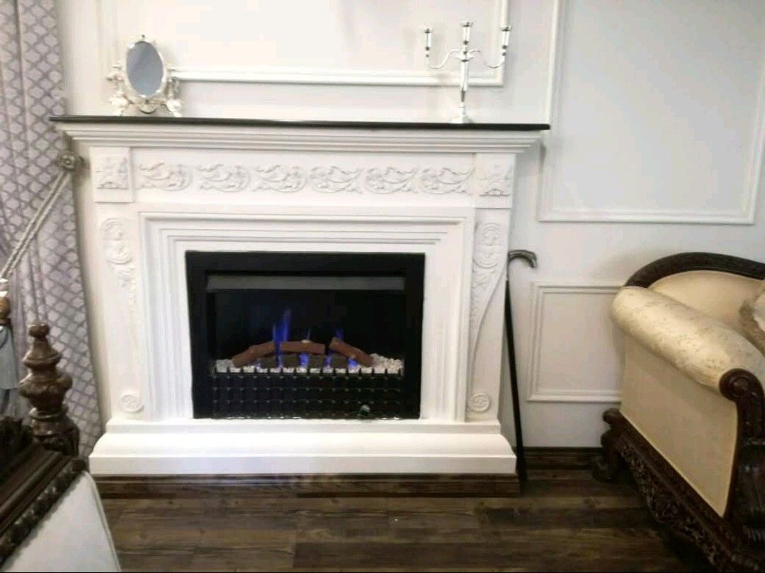 Indoor luxury fireplace